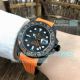 Clone Rolex Daytona Black Carbon Fiber Watch Orange Rubber Strap (7)_th.jpg